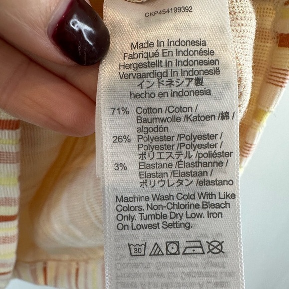 Madewell Textured Stripe Flutter Sleeve Top - Picture 11 of 12